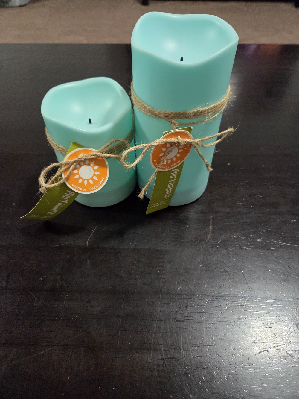 Turquoise Decorative LED Pillar Candles - Set of 2 - Pier 1 IMPORTS